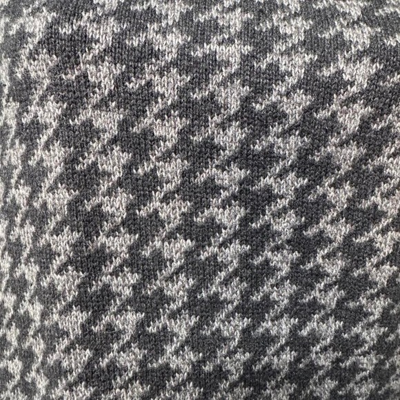 Urban Pipeline Gray Houndstooth Knit Crewneck Sweater Long Sleeve Pullover SizeS - Picture 3 of 6